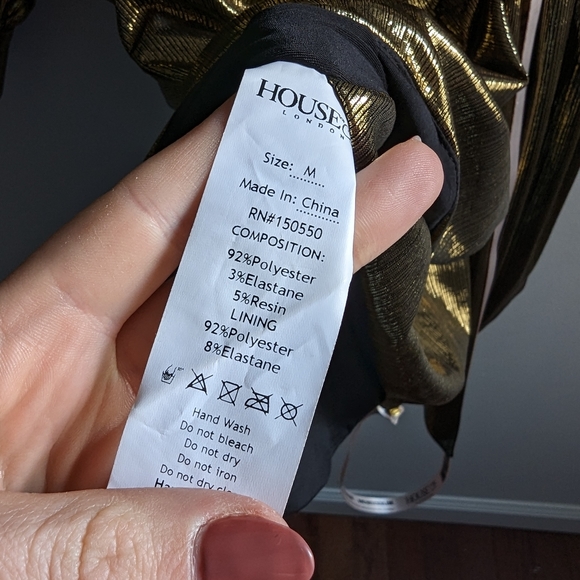 House of CB Dresses Nwt House Of Cb Gold Bronze Metallic Alvona